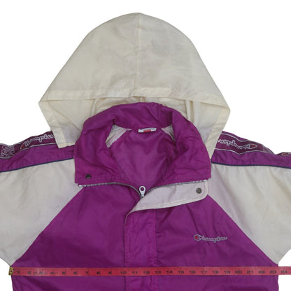 Womens UK Size M Champion Purple Windbreaker Coat
