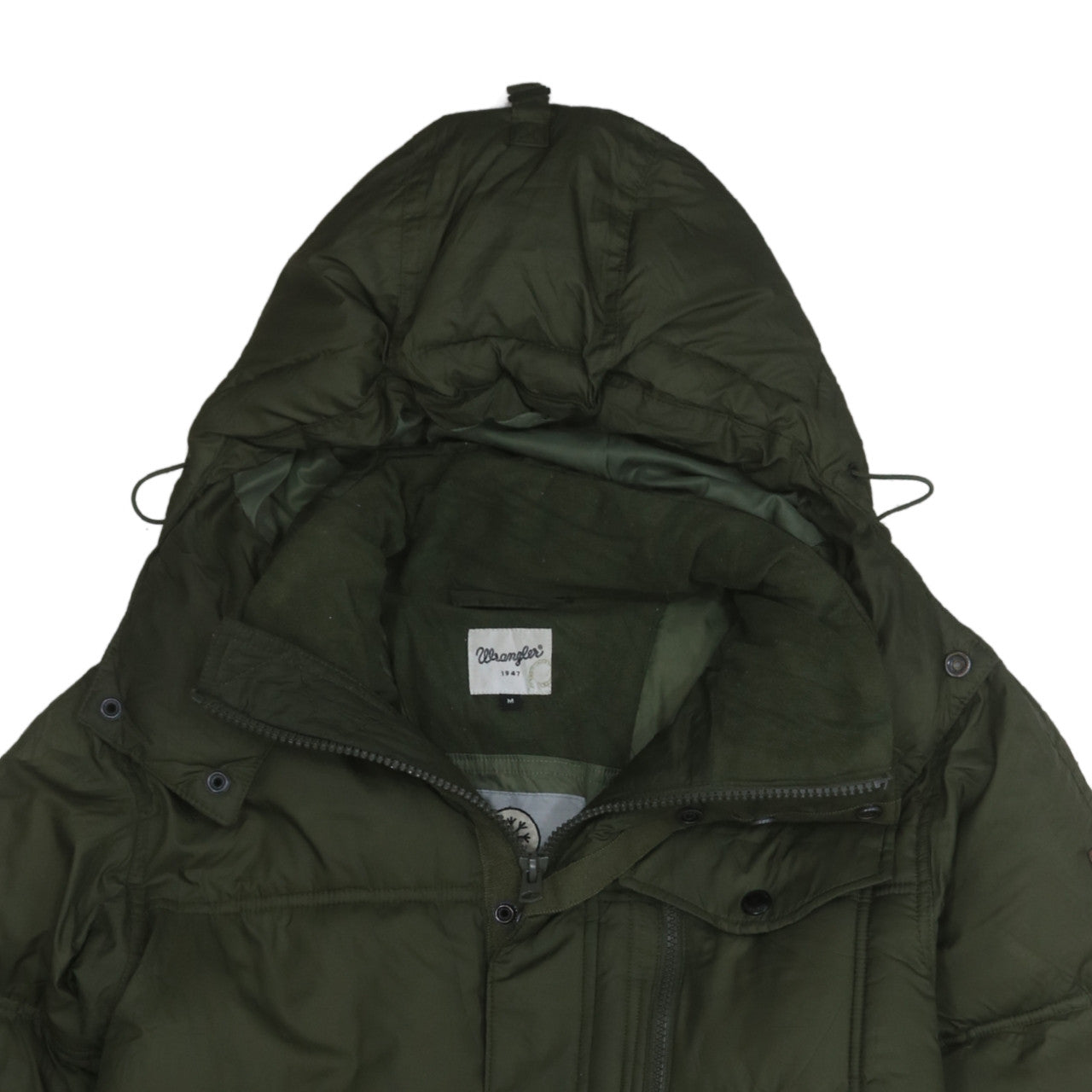 Mens UK Size M Wrangler Green Puffer Jacket