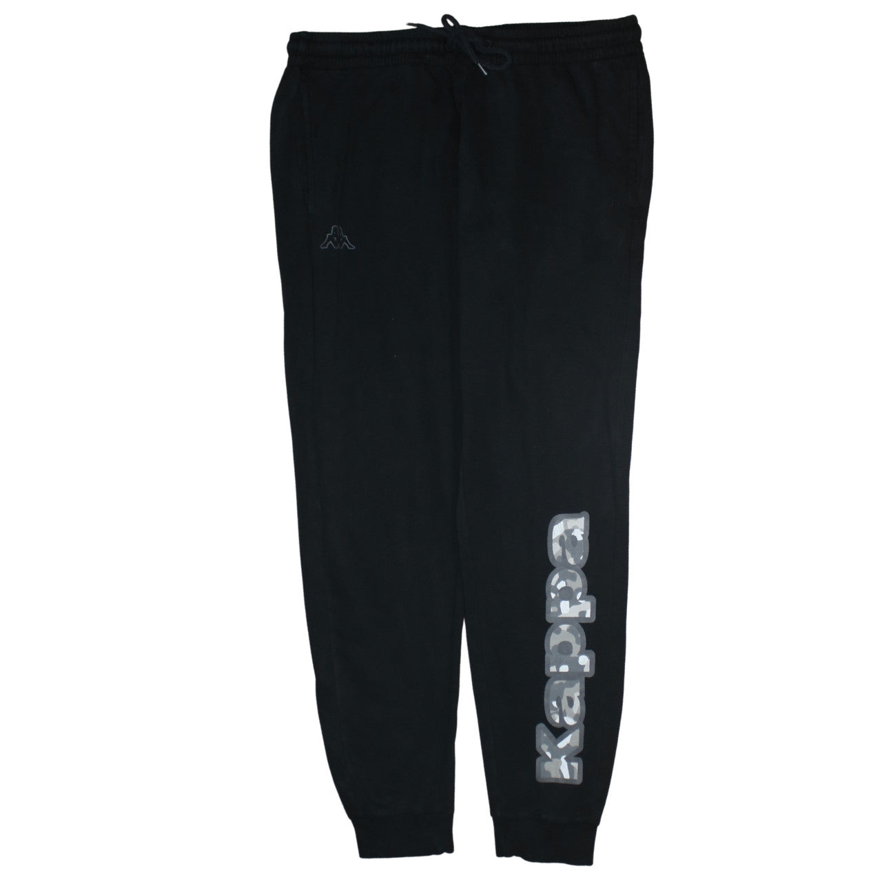 Mens UK Size XL Kappa Regular Fit Jogger Black Trousers