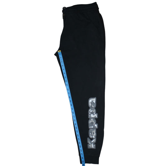 Mens UK Size XL Kappa Regular Fit Jogger Black Trousers
