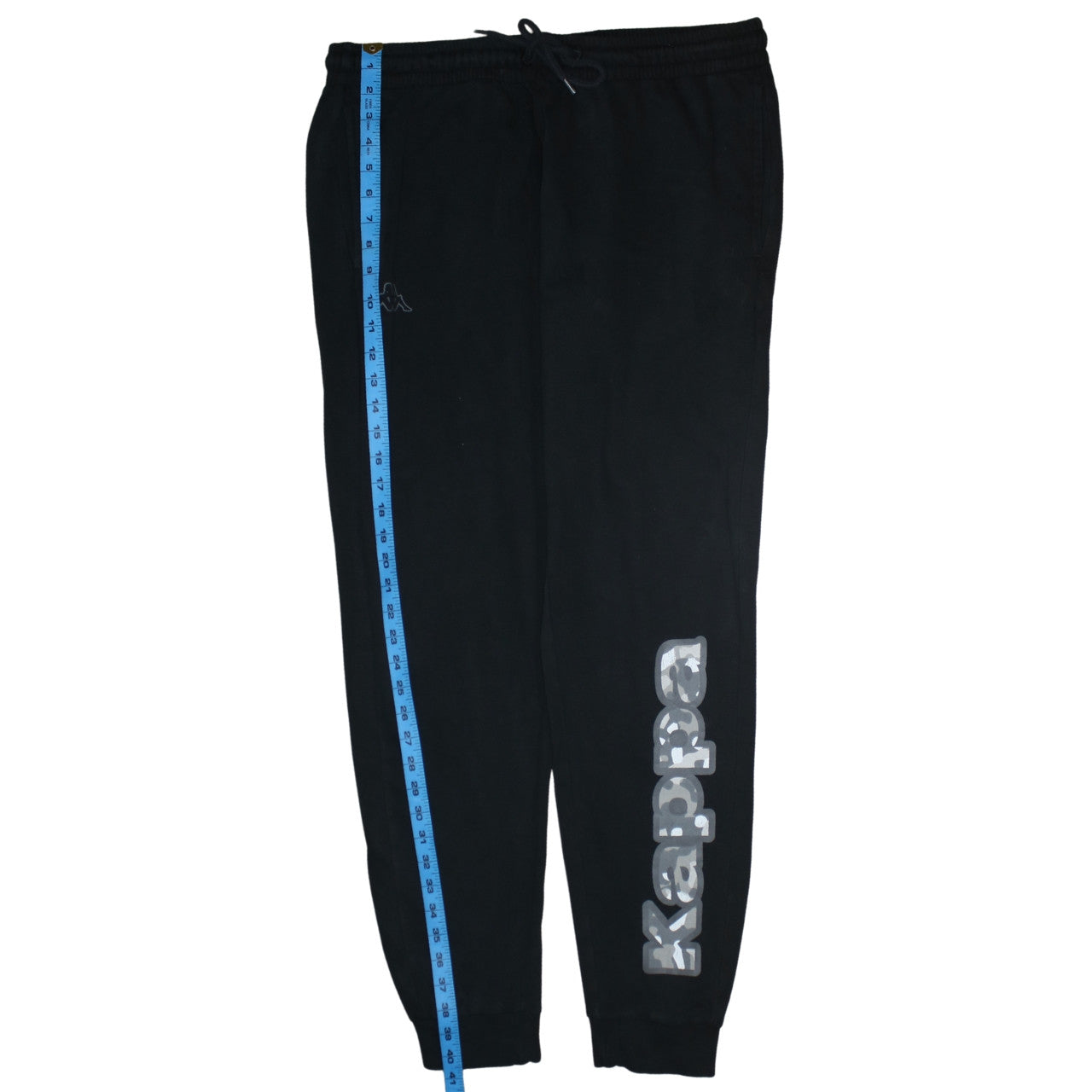 Mens UK Size XL Kappa Regular Fit Jogger Black Trousers