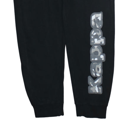 Mens UK Size XL Kappa Regular Fit Jogger Black Trousers