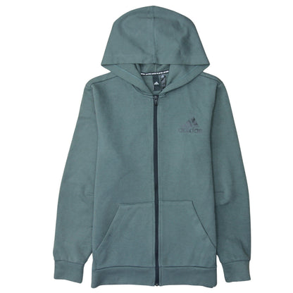 Mens UK Size M adidas Green Full Zip Hoodie