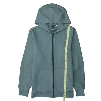Mens UK Size M adidas Green Full Zip Hoodie
