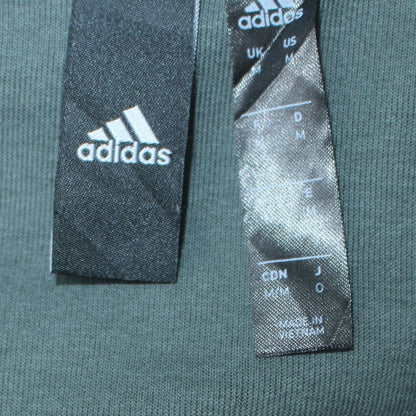 Mens UK Size M adidas Green Full Zip Hoodie