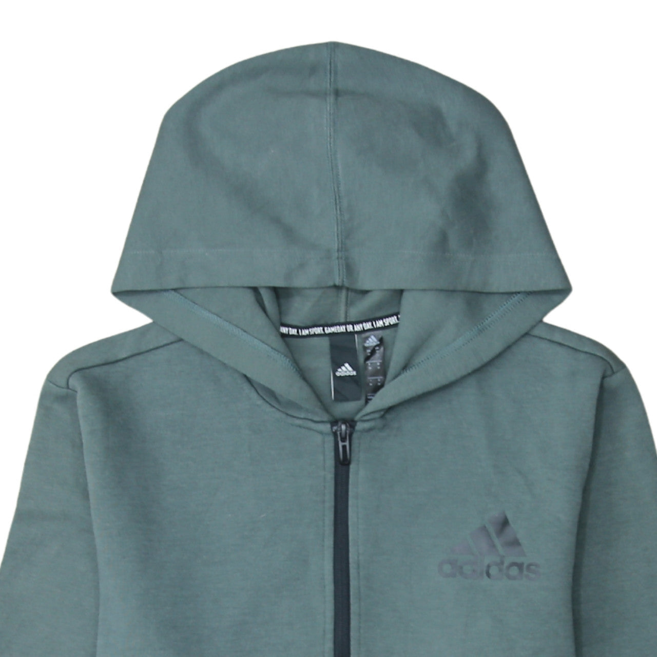Mens UK Size M adidas Green Full Zip Hoodie