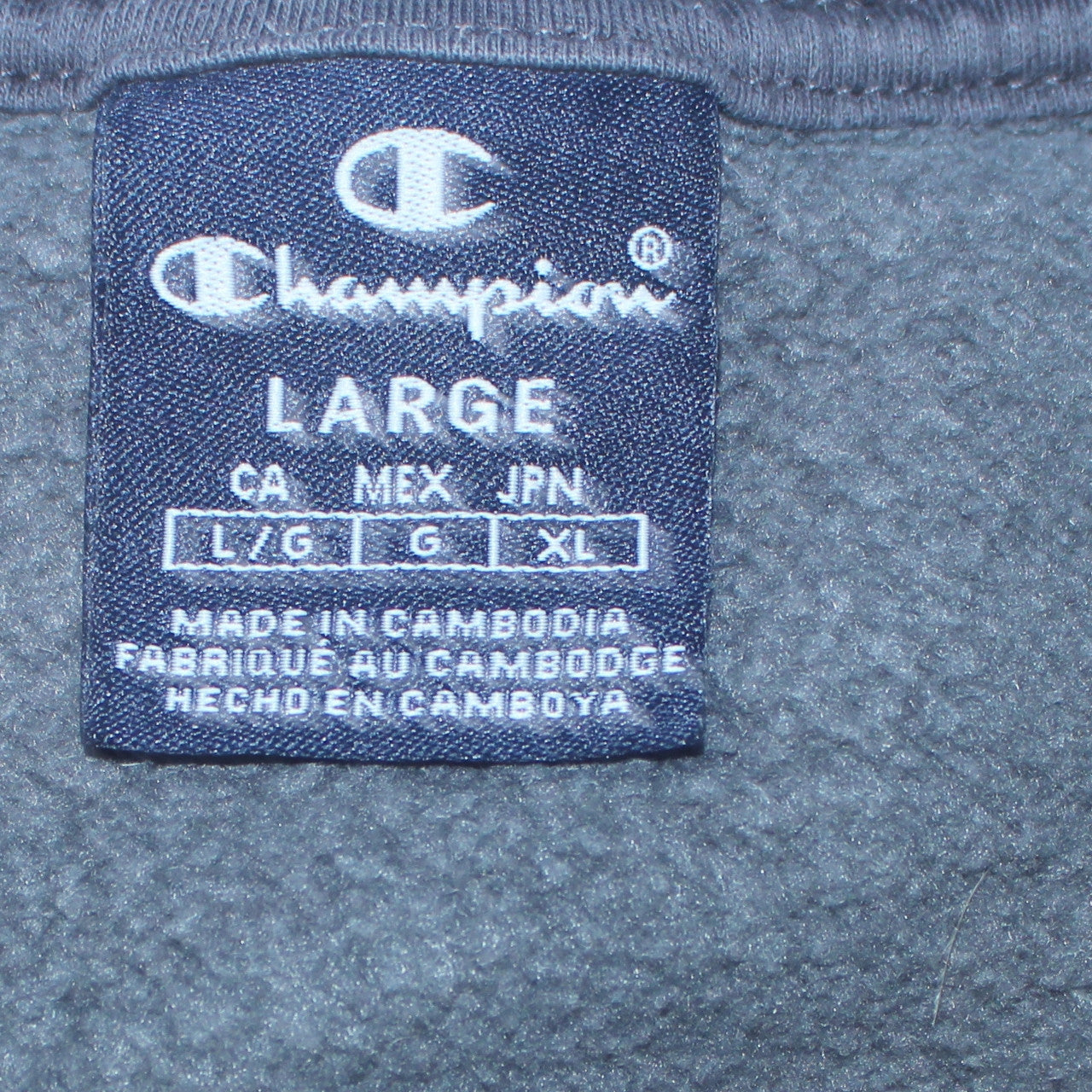 Mens UK Size L Champion Grey Pullover Sweatshirt