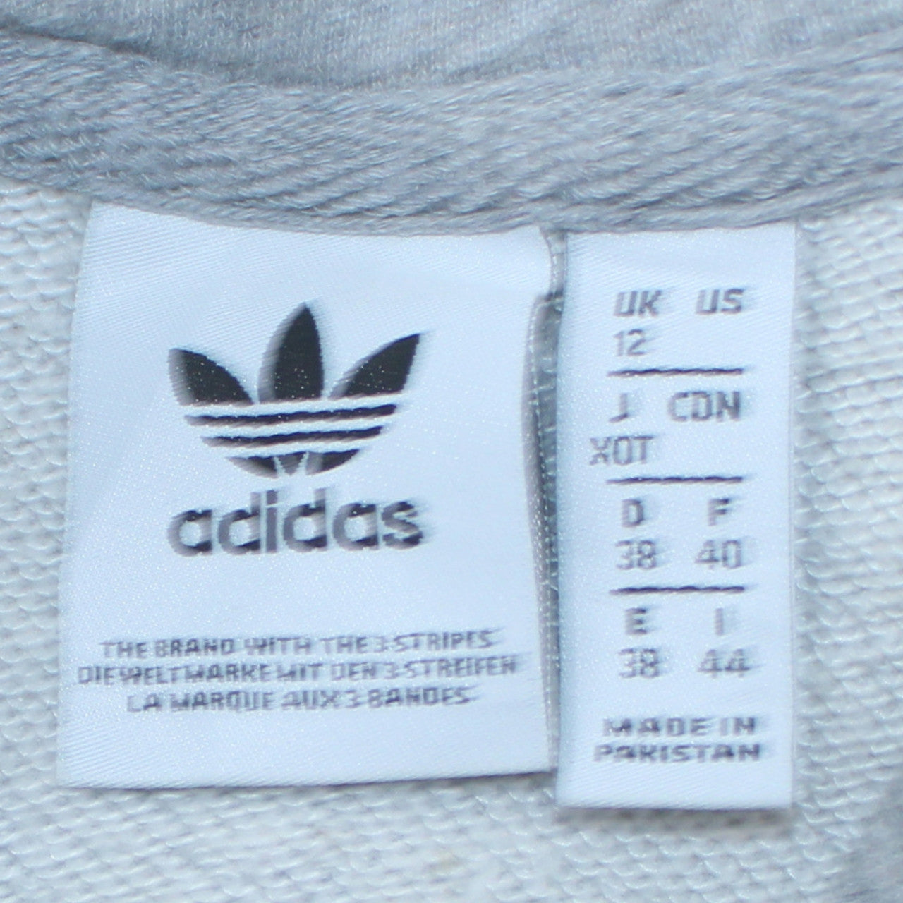 Womens UK Size 12 adidas Grey Pullover Sweatshirt