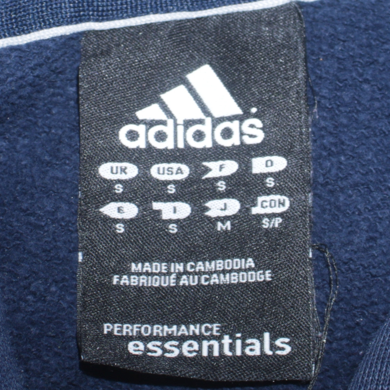 Mens UK Size S adidas Blue Pullover Hoodie