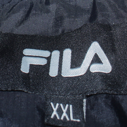 Mens UK Size 2XL FILA Black Windbreaker Coat