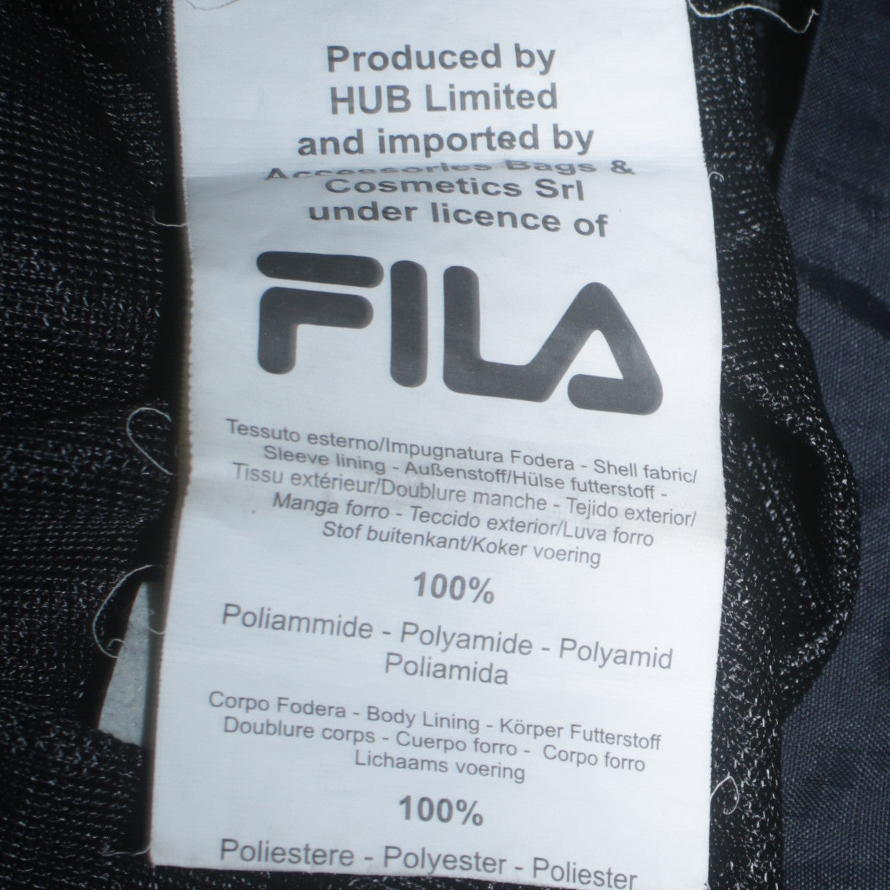 Mens UK Size 2XL FILA Black Windbreaker Coat
