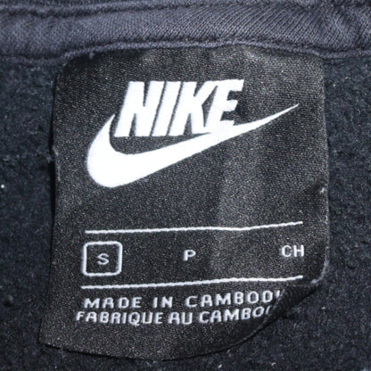 Nike Womens Black Leopard Logo Pullover Sweatshirt Size S