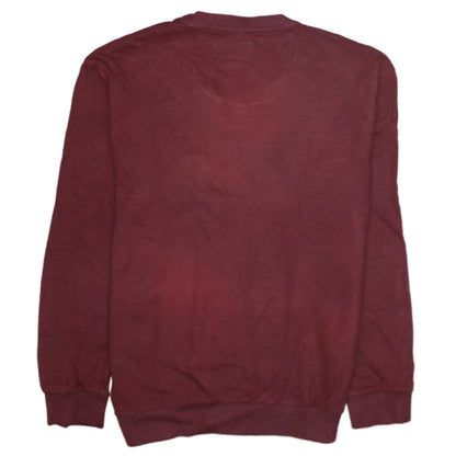 Mens UK Size M Armani Jeans Red Pullover Sweatshirt