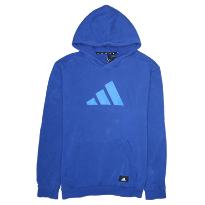 Mens UK Size L adidas Blue Pullover Hoodie