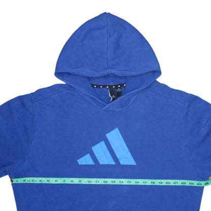 Mens UK Size L adidas Blue Pullover Hoodie