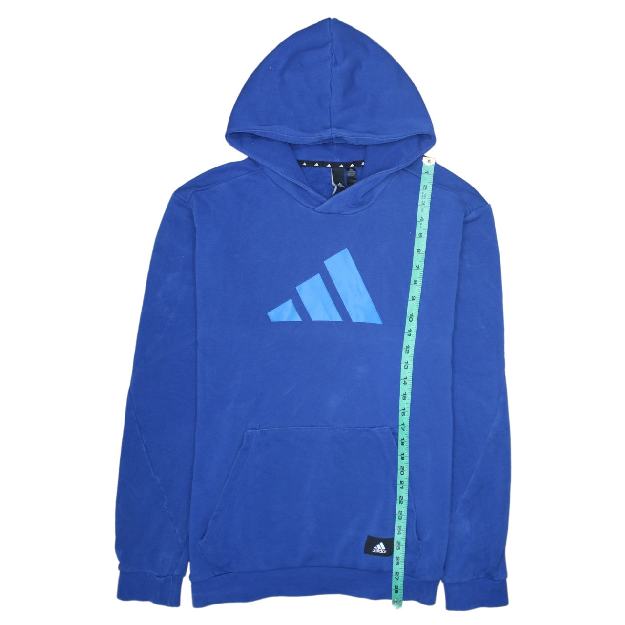 Mens UK Size L adidas Blue Pullover Hoodie