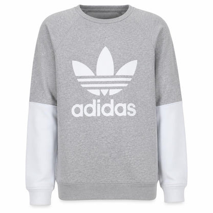 Adidas Mens Grey Small Pullover Crew Neck Sports Sweatshirt