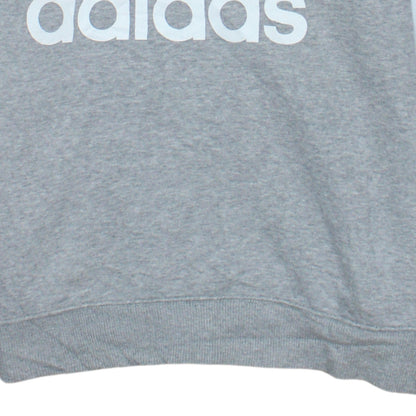 Adidas Mens Grey Small Pullover Crew Neck Sports Sweatshirt