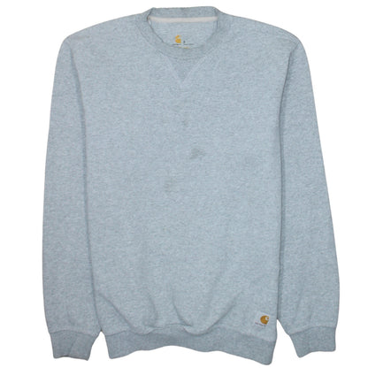 Carhartt Men's Grey Crew Neck Pullover Sweatshirt Size S