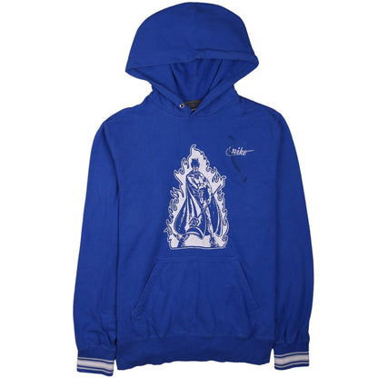 Nike Men's Blue Graphic Pullover Hoodie Size L