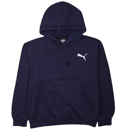 Mens UK Size M PUMA Blue Pullover Hoodie