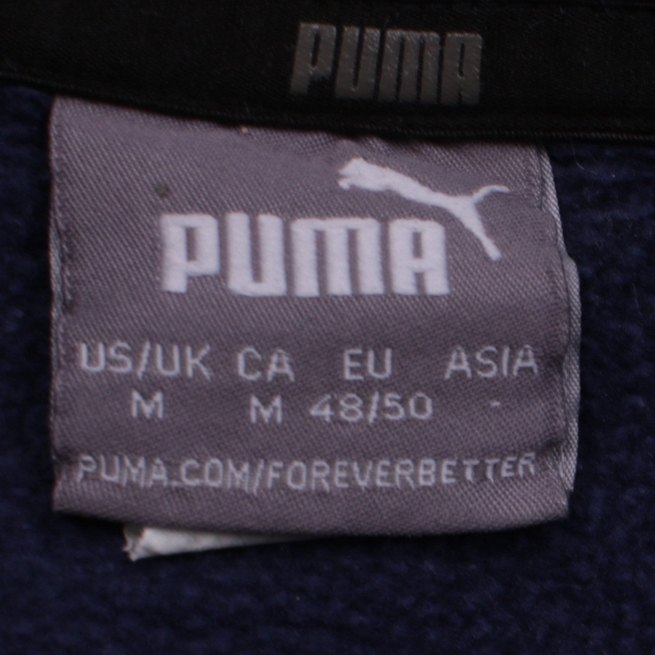 Mens UK Size M PUMA Blue Pullover Hoodie
