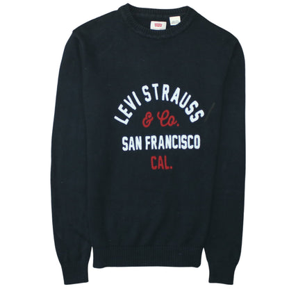 Mens UK Size S Levi's Black Pullover Jumper