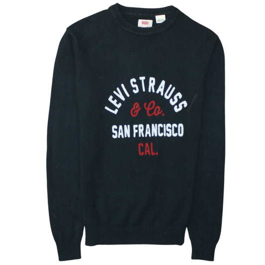 Mens UK Size S Levi's Black Pullover Jumper