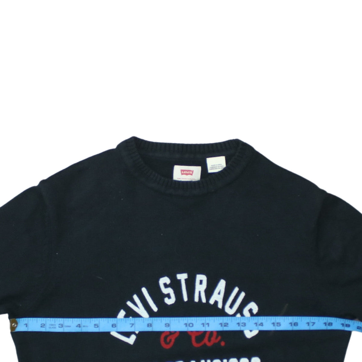 Mens UK Size S Levi's Black Pullover Jumper
