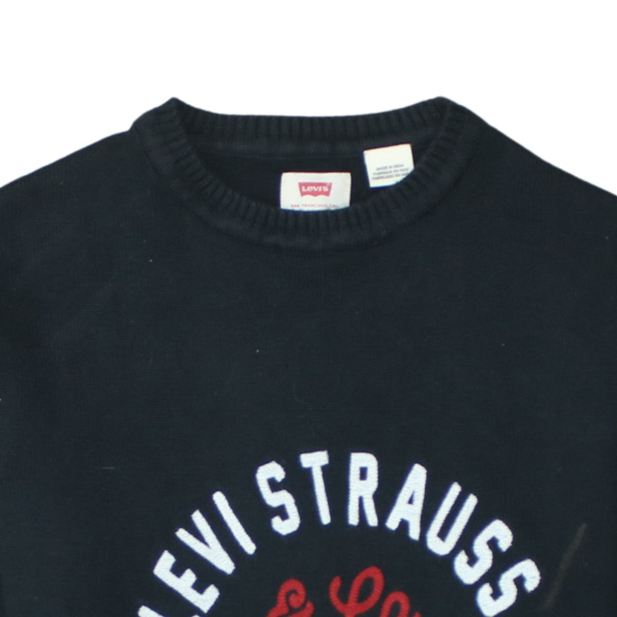 Mens UK Size S Levi's Black Pullover Jumper
