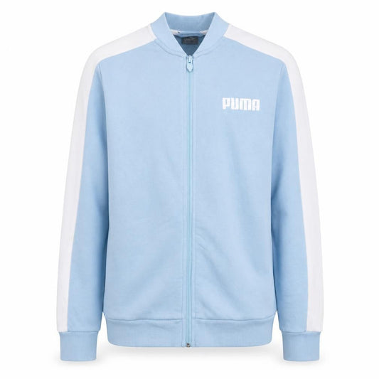 Front view of Puma Men's Blue Track Jacket Small Full Zip Sportswear