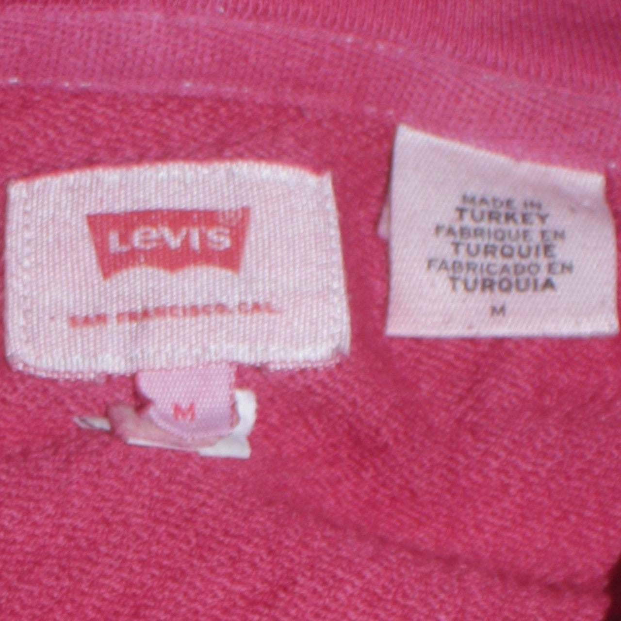 Womens UK Size M Levi's Pink Pullover Hoodie