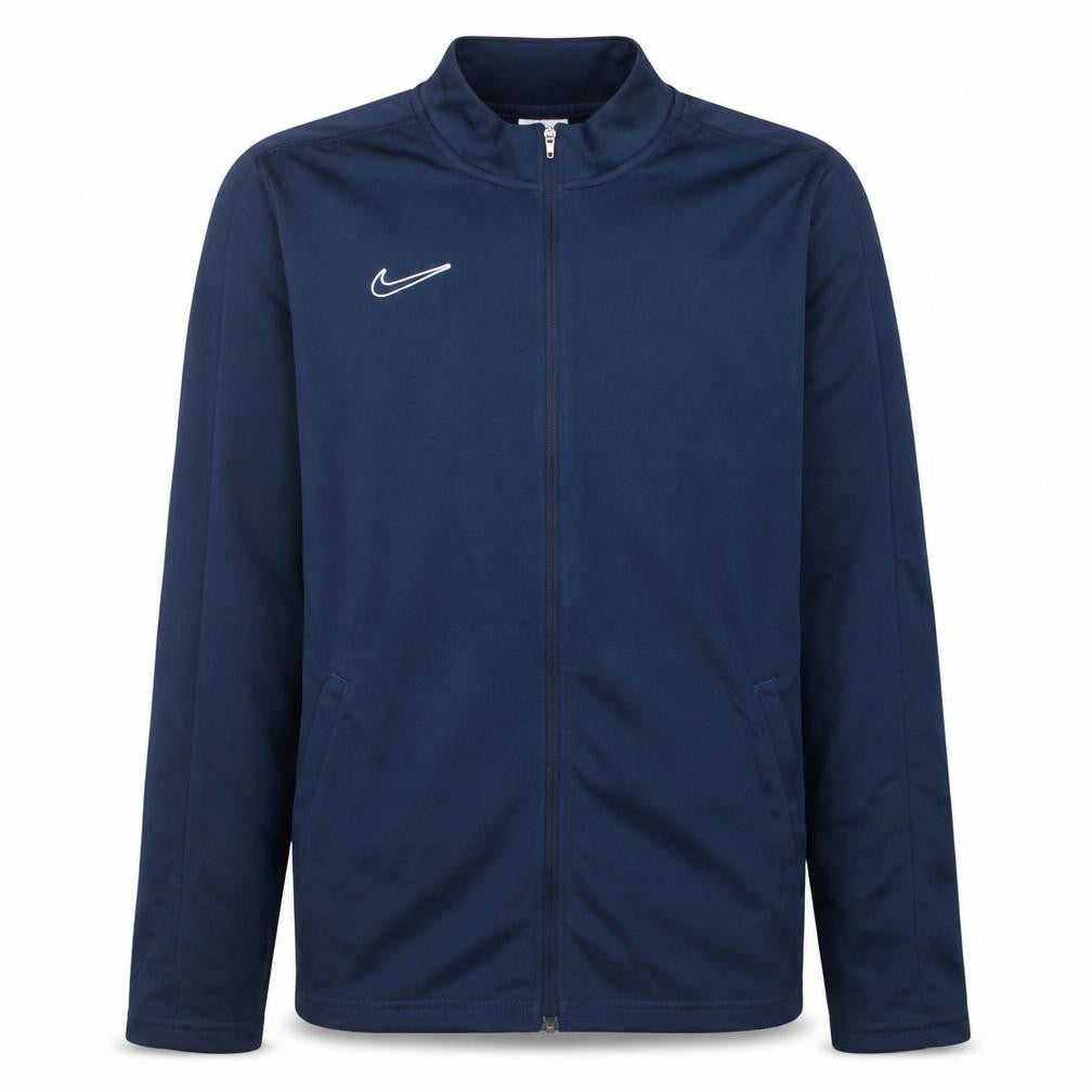 Front view of Nike boys’ blue dri-fit full zip sweatshirt jacket xl 158-170cm