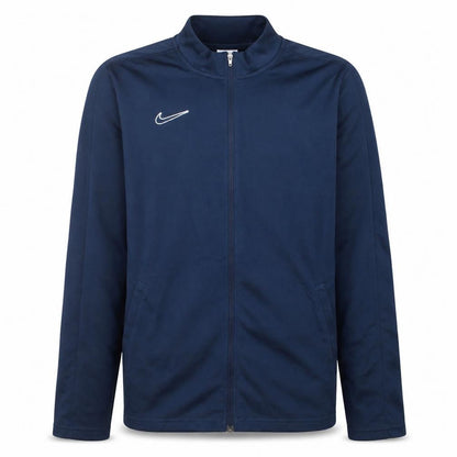 Front view of Nike boys’ blue dri-fit full zip sweatshirt jacket xl 158-170cm