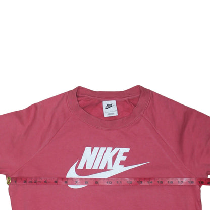 Womens UK Size S Nike Pink Pullover Sweatshirt