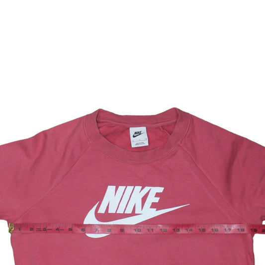 Womens UK Size S Nike Pink Pullover Sweatshirt