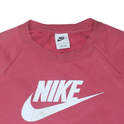 Womens UK Size S Nike Pink Pullover Sweatshirt