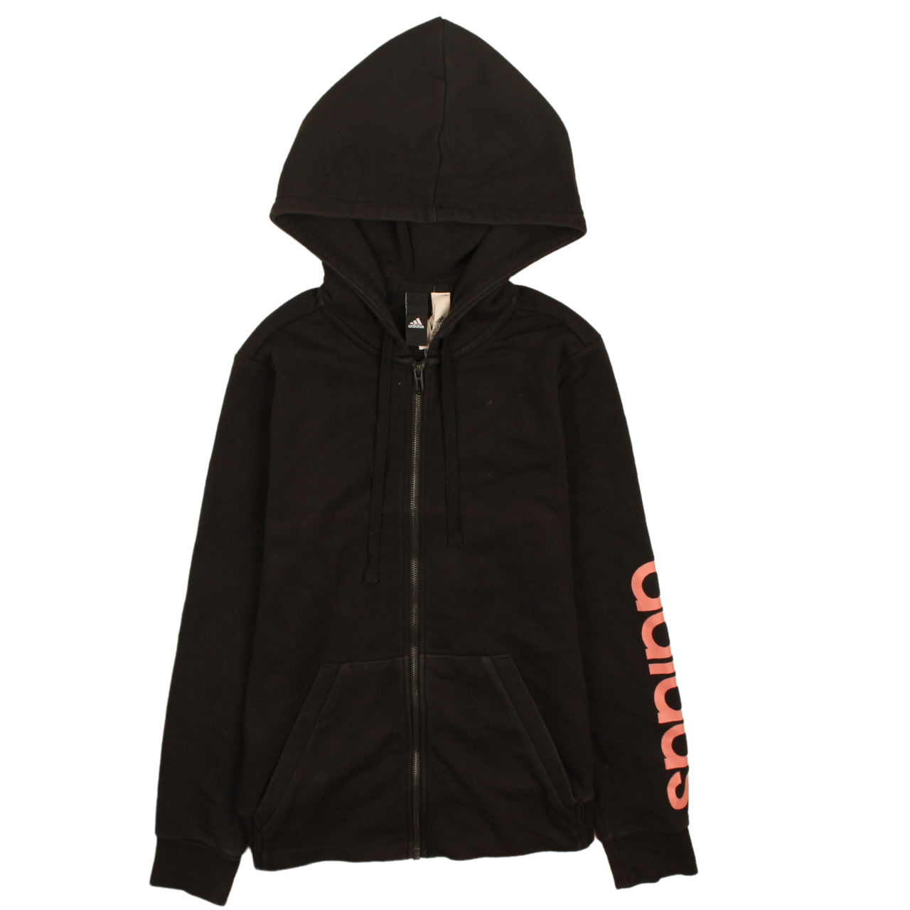 Adidas Men's Black Full Zip Hoodie Small Graphic Print Casual