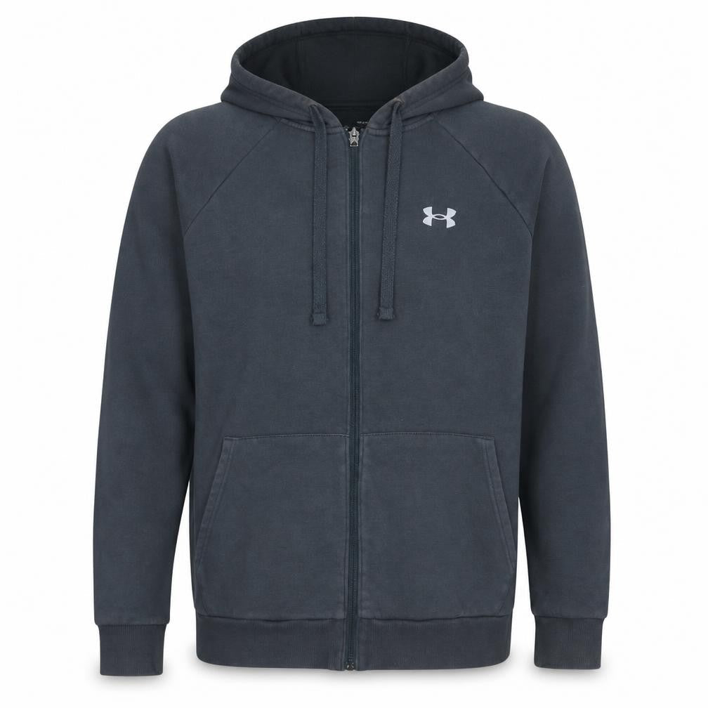 Under Armour Men's Grey Full Zip Hoodie Size M Relaxed Fit