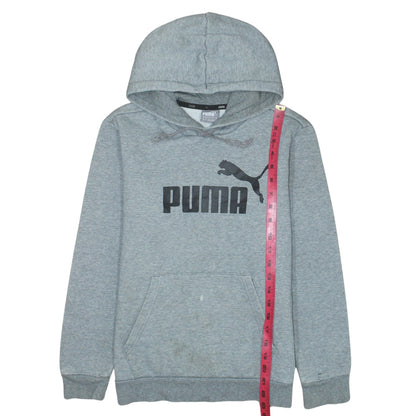 Puma Men's Grey Pullover Hoodie XS Sports Fleece Jumper
