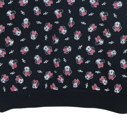 Disney Women Black Minnie Mouse Pullover Sweatshirt XL