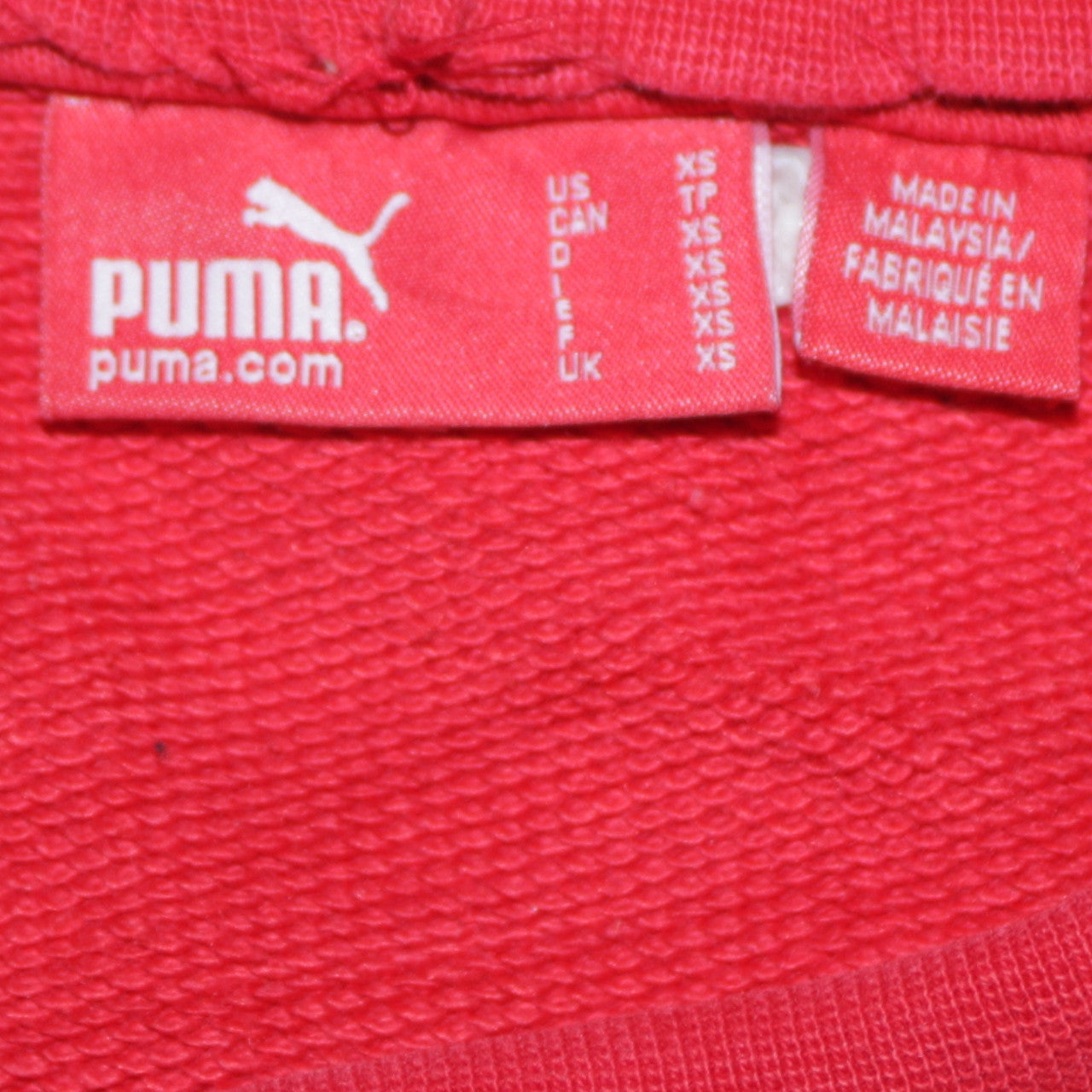 Mens UK Size XS PUMA Red Pullover Sweatshirt
