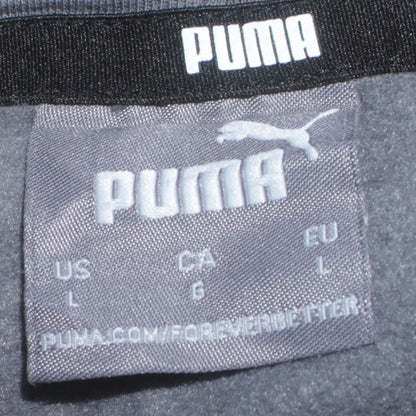Puma Men's Grey Pullover Hoodie L Hooded Sweatshirt Sportswear