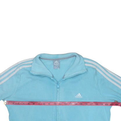 Adidas Women's Blue Track Jacket Size 18 Full Zip Essentials
