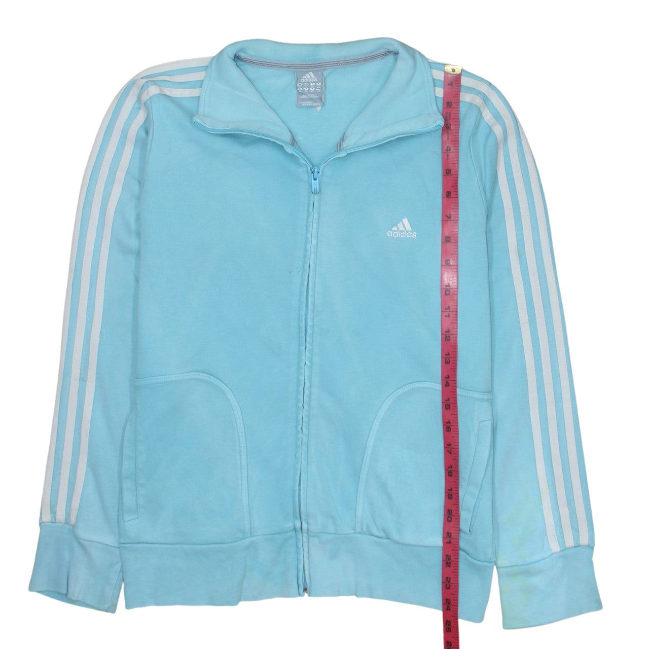 Adidas Women's Blue Track Jacket Size 18 Full Zip Essentials