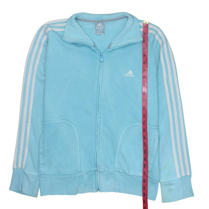 Adidas Women's Blue Track Jacket Size 18 Full Zip Essentials