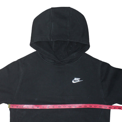 Nike Boys Black Pullover Fleece Hoodie XL (158-170cm) Logo Sweatshirt