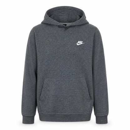 Nike Men's Grey XL Pullover Hoodie with Logo Pocket