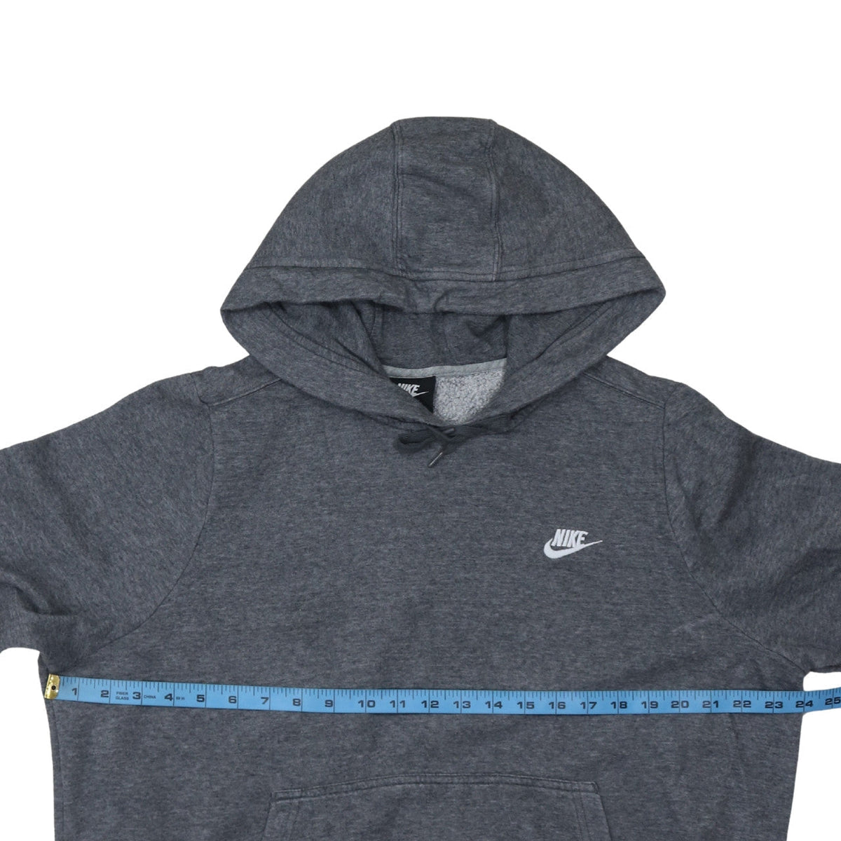 Nike Men's Grey XL Pullover Hoodie with Logo Pocket