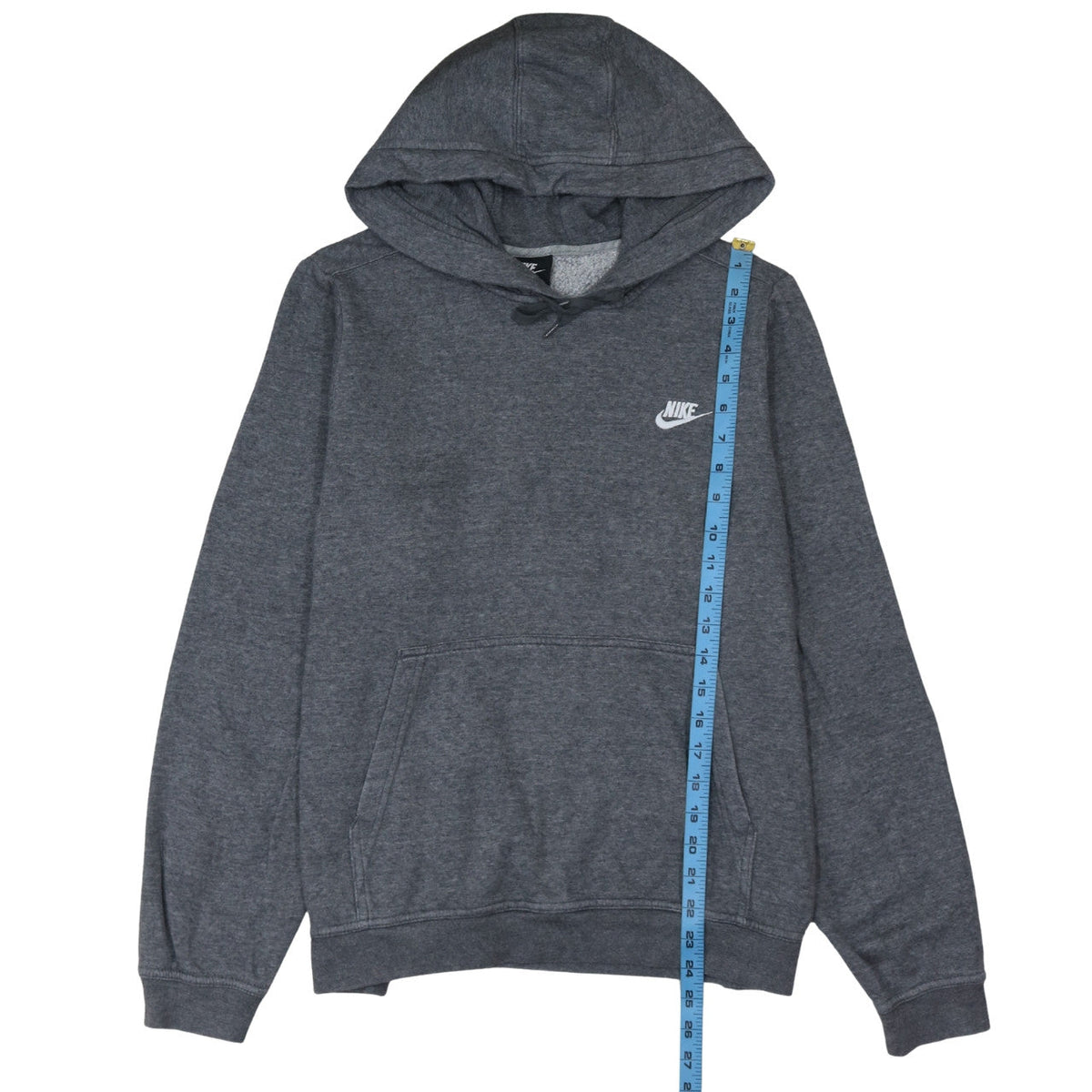 Nike Men's Grey XL Pullover Hoodie with Logo Pocket